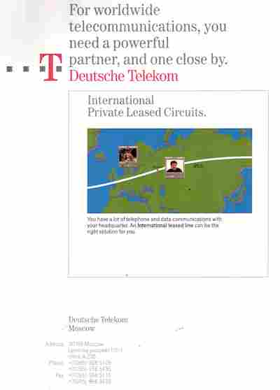 Буклет Deutsche Telekom Москва International Private Leased circuits, 55-1224, Баград.рф